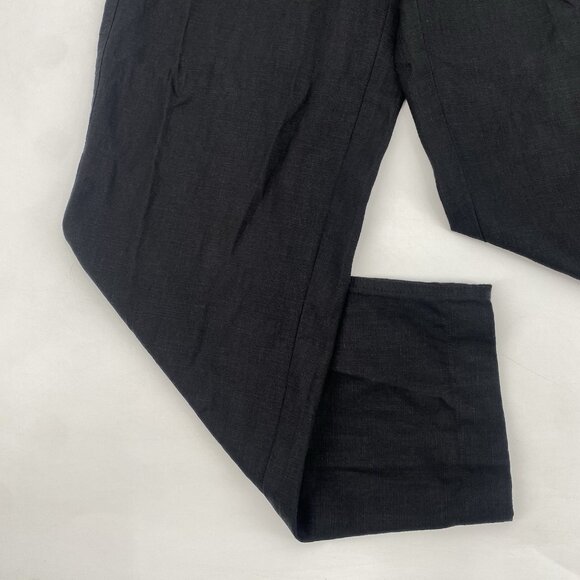 J. Crew Size 00 Seaside Cargo Pants Black High Waist Linen-TENCEL Lyocell Blend - Picture 6 of 16